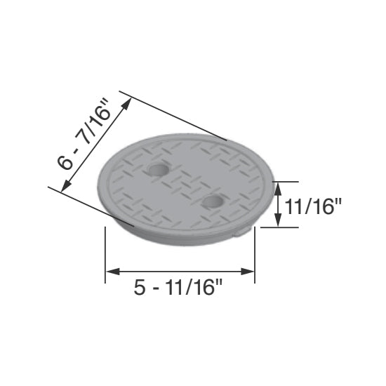 NDS 107BC - 6" Round Black Box with Green Overlapping Cover - ICV