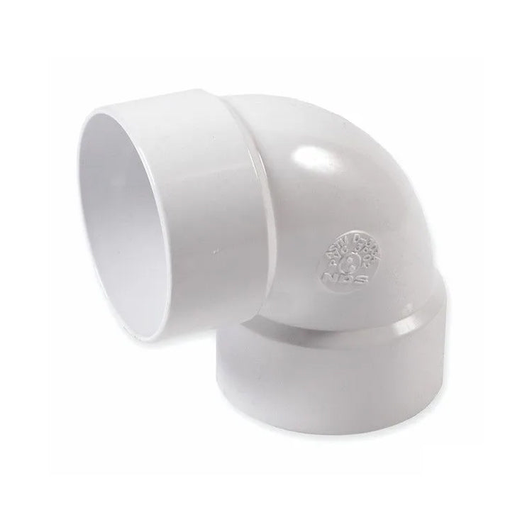 NDS 3P02 - 3" PVC 90-degree Elbow Hub x Hub