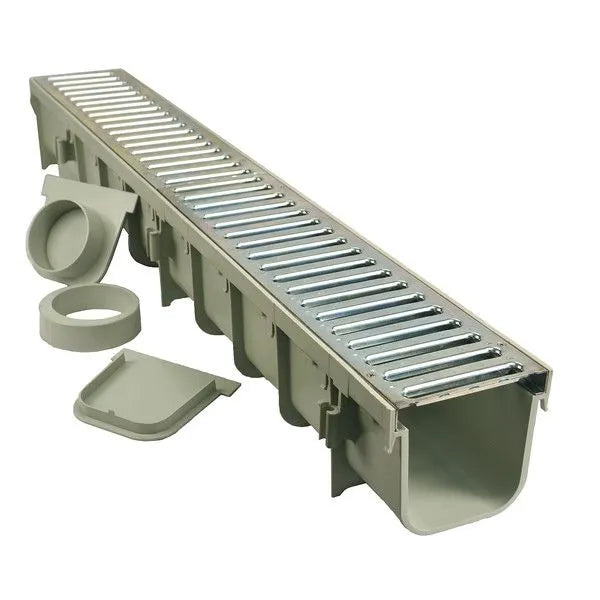864GMTL - 5" Pro Series Channel Drain Kit with Metal Grate