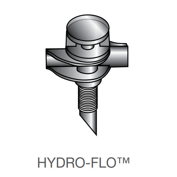 1/4" Barbed Hydro-Flo Fan Spray Nozzle - 180 Degrees - Blue