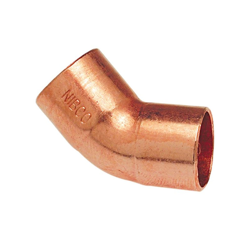 1/4" 45 Degree Elbow C x C - Wrot Copper, 606