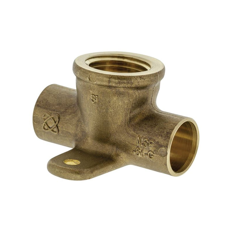 712-5-LF - 1/2" Lead Free Bronze Drop Tee - C x C x F