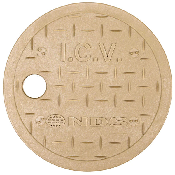 107BC SAND - 6" Round Tan Box with Tan Overlapping Cover - ICV