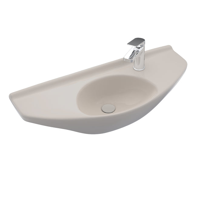 Toto LT650G#12 - Wall Mounted Bathroom Sink with Single Faucet Hole Drilled and CeFiONtect Ceramic G