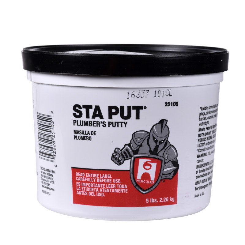 25105 - Hercules Sta Put Plumber's Putty - 5 lb