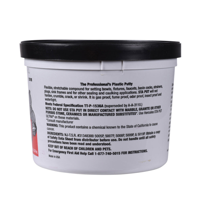 25105 - Hercules Sta Put Plumber's Putty - 5 lb