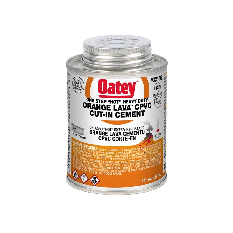 Oatey 32166 - CPVC Orange Lava Hot Cut-In Cement, 8 oz