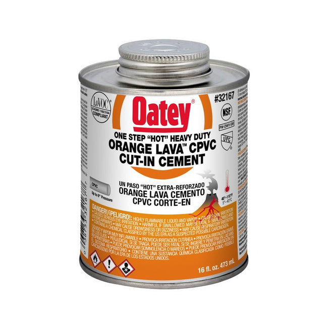 32167 - Orange Lava CPVC Cut-In Cement - 16 oz