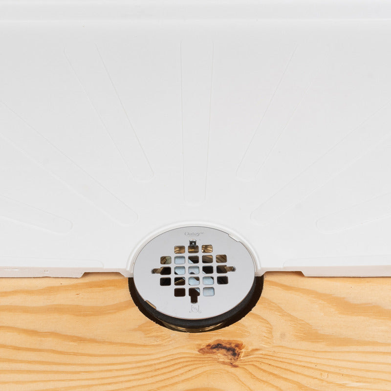 42150 - Brass No Caulk Shower Drain with Stainless Steel Strainer