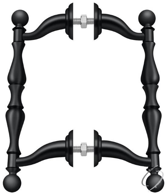 OHP620U19 Offset Handle Pull; Back-To-Back Set; Black Finish