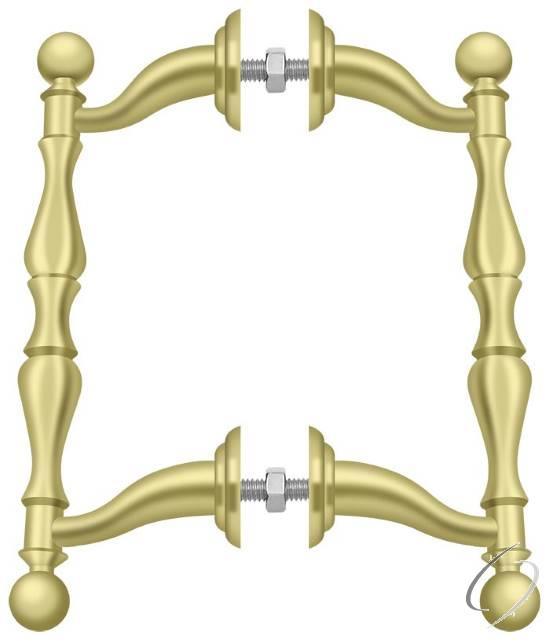 OHP620U3 Offset Handle Pull; Back-To-Back Set; Bright Brass Finish