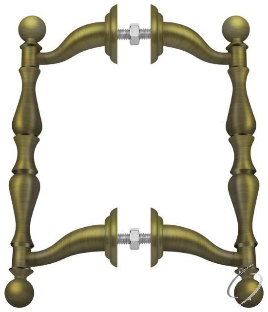 OHP620U5 Offset Handle Pull; Back-To-Back Set; Antique Brass Finish