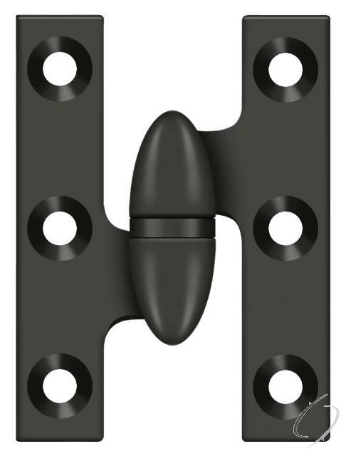 OK2015U10B-L 2" x 1-1/2" Olive Knuckle Hinge; Oil Rubbed Bronze Finish