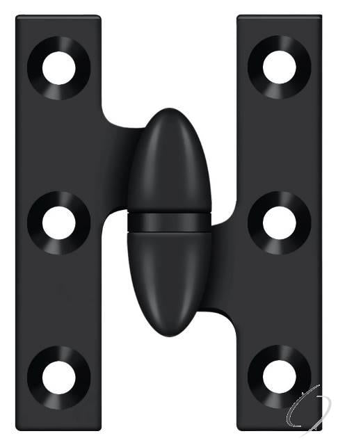 OK2015U19-R 2" x 1-1/2" Olive Knuckle Hinge; Black Finish