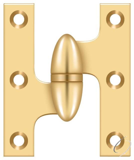 OK2520CR003-L 2-1/2" x 2" Olive Knuckle Hinge; Lifetime Brass Finish