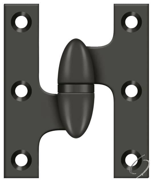 OK2520U10B-L 2-1/2" x 2" Olive Knuckle Hinge; Oil Rubbed Bronze Finish