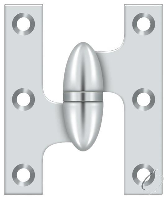 OK2520U26-L 2-1/2" x 2" Olive Knuckle Hinge; Bright Chrome Finish
