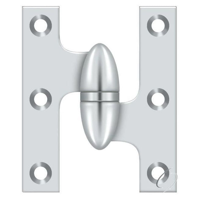 OK2520U26-R 2-1/2" x 2" Olive Knuckle Hinge; Bright Chrome Finish