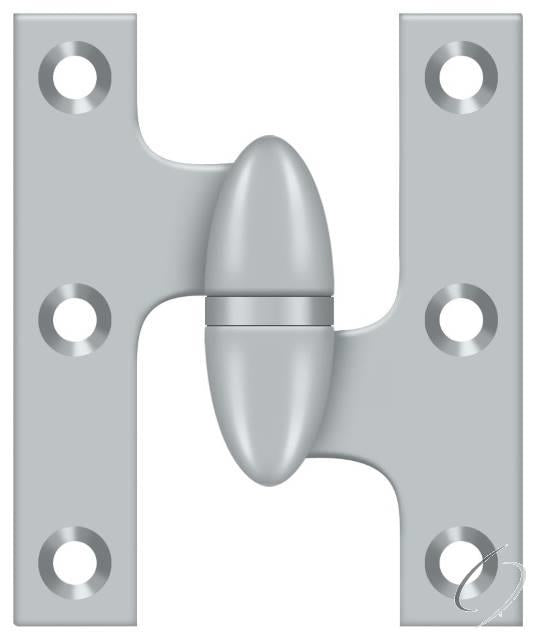 OK2520U26D-R 2-1/2" x 2" Olive Knuckle Hinge; Satin Chrome Finish