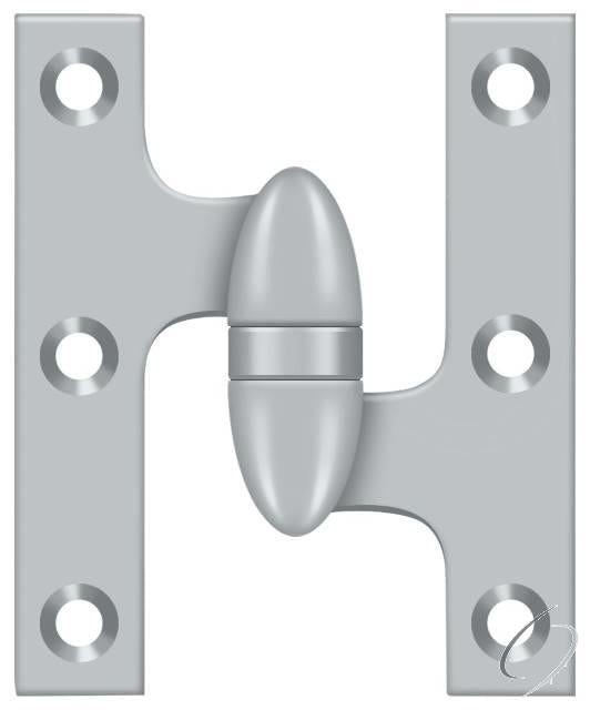OK3025B26D-R 3" x 2-1/2" Olive Knuckle Hinge; Satin Chrome Finish