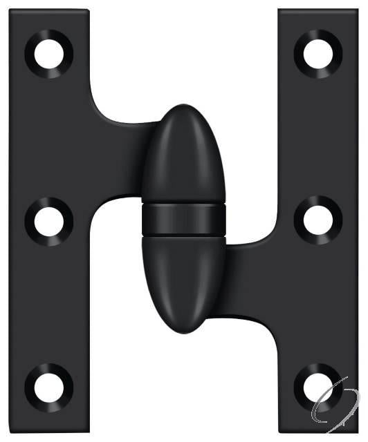 OK5032B19-R 5" x 3-1/4" Olive Knuckle Hinge; Black Finish