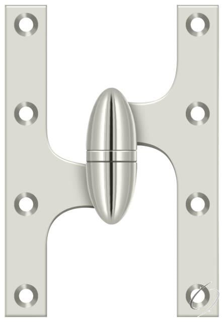 OK6040B14-L 6" x 4" Hinge; Bright Nickel Finish