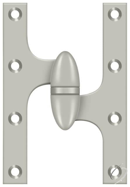OK6040B15-R 6" x 4" Hinge; Satin Nickel Finish