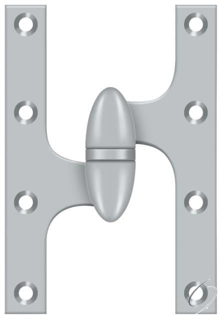 OK6040B26D-L 6" x 4" Hinge; Satin Chrome Finish