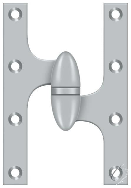 OK6040B26D-R 6" x 4" Hinge; Satin Chrome Finish