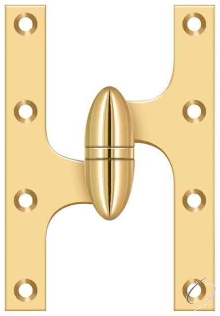 OK6040BCR003-L 6" x 4" Hinge; Lifetime Brass Finish