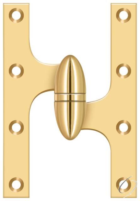 OK6040BCR003-R 6" x 4" Hinge; Lifetime Brass Finish