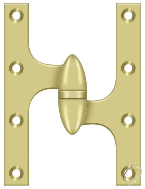 OK6050B3-R 6" x 5" Hinge; Bright Brass Finish
