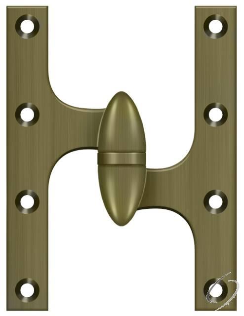 OK6050B5-R 6" x 5" Hinge; Antique Brass Finish