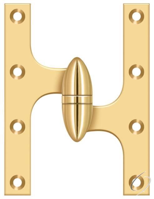 OK6050BCR003-R 6" x 5" Hinge; Lifetime Brass Finish