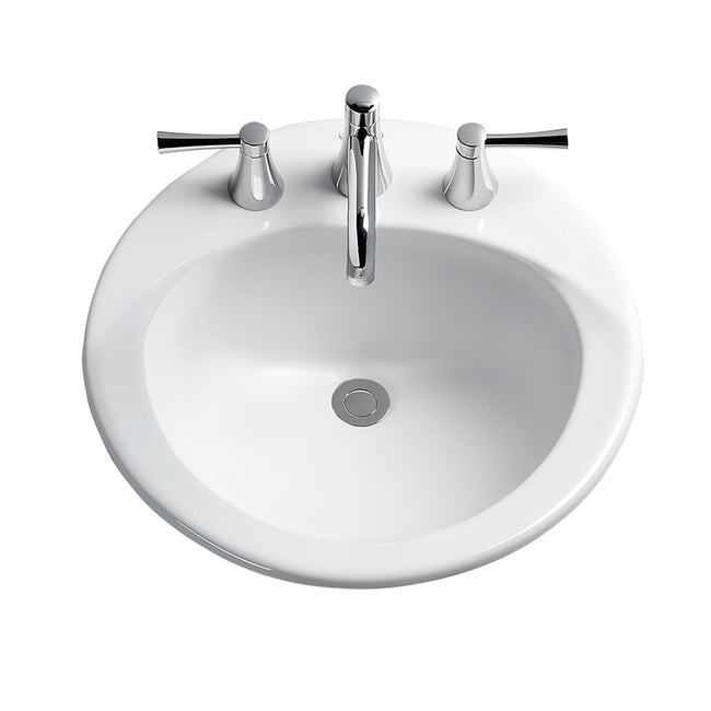 Toto LT512.4G#01 - Ultimate 19" Vitreous China Oval Self-Rimming Lavatory Sink- Cotton
