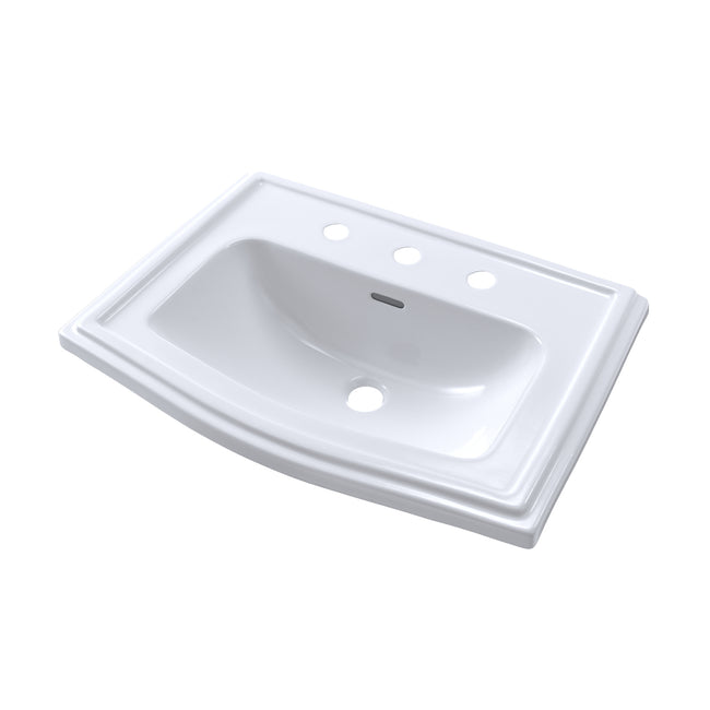 Toto LT781.8#01 - Clayton 25" Drop In Bathroom Sink with 3 Faucet Holes Drilled and Overflow-COTTON