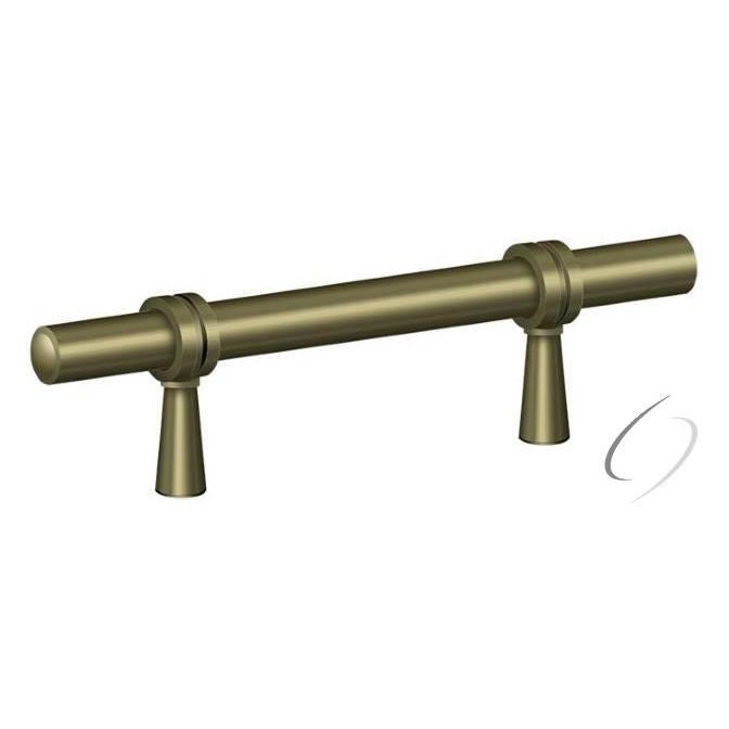P310U5 Adjustable Pull 4-3/4"; Antique Brass Finish