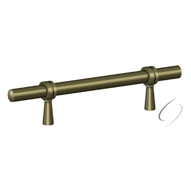 P311U5 Adjustable Pull 6-1/2"; Antique Brass Finish