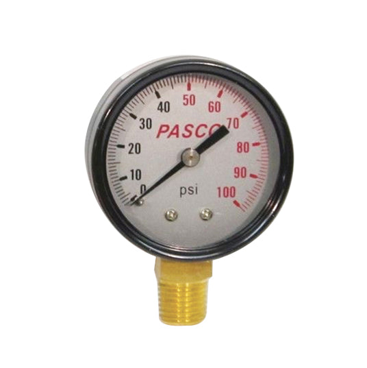 1729 - 2" Pressure Gauge - 1/4" MPT - 100 PSI