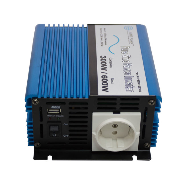 PE30012230S - 300 Watt Pure Sine Inverter European 12 VDC to 220/230 VAC