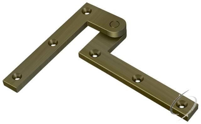 PH40U5 4-3/8" x 5/8" x 1-7/8" Hinge; Antique Brass Finish