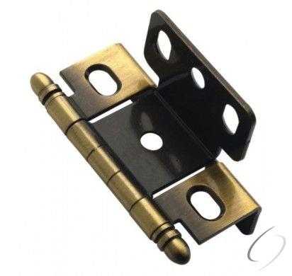 Amerock PK3175TBAE 3/4" (19 mm) Full Inset Full Wrap Ball Tip Cabinet Hinge Antique Brass Finish