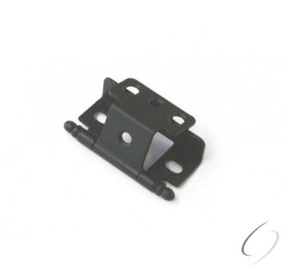 PK3175TBFB 3/4" (19 mm) Full Inset Full Wrap Ball Tip Cabinet Hinge Flat Black Finish