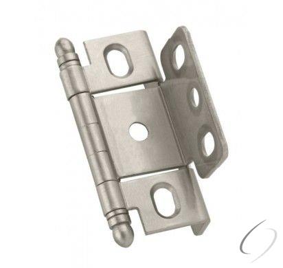 Amerock PK3175TBG10 3/4" (19 mm) Full Inset Full Wrap Ball Tip Cabinet Hinge Satin Nickel Finish
