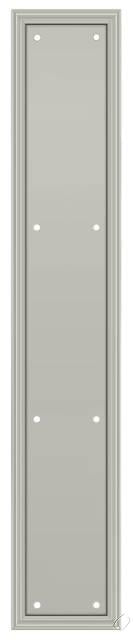 PP2281U15 Framed Push Plate; Heavy Duty; 3-1/2" x 20"; Satin Nickel Finish