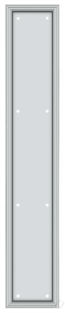 PP2281U26 Framed Push Plate; Heavy Duty; 3-1/2" x 20"; Bright Chrome Finish