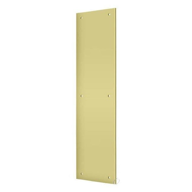PP3515U3 Push Plate 3-1/2" x 15"; Bright Brass Finish
