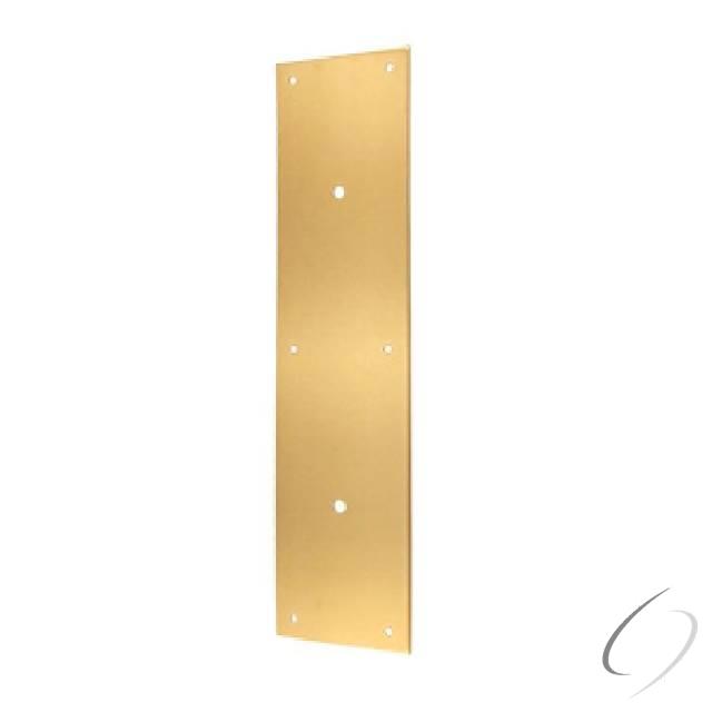 PPH3515CR003 Push Plate 15" for 8" Door Pull; Lifetime Brass Finish