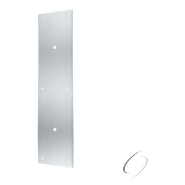 PPH3515U26 Push Plate 15" for 8" Door Pull; Bright Chrome Finish