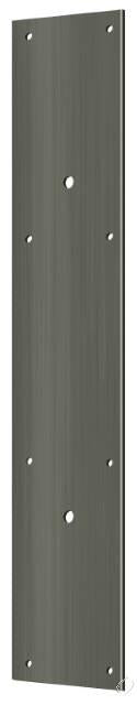 PPH3520U15A Push Plate 20" for 10" Door Pull; Antique Nickel Finish